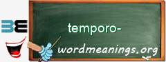 WordMeaning blackboard for temporo-